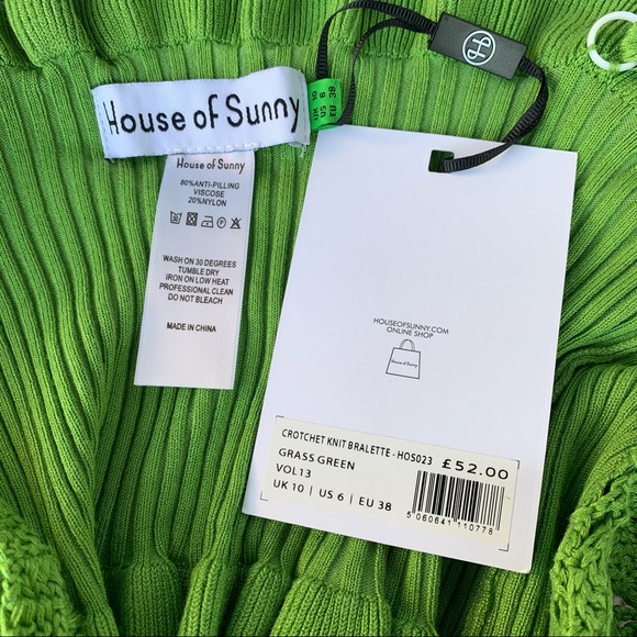 House of Sunny Palma Knit Crop Tank BNWT - Picture 4 of 4